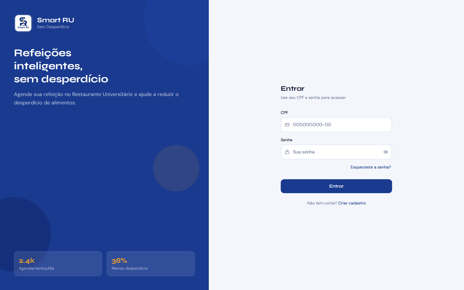 Acesso do SmartRU em produção